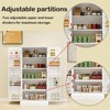 NicBex 50 Inch Kitchen Pantry Storage Cabinet with LED Lights,2 Doors and 2 Adjustable Shelves for Dining Room,Bathroom,Kitchen,White - 4 of 4
