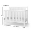 Child Craft Scout 4-in-1 Convertible Crib, Converts to Day Bed, Toddler Bed and Full Size Bed, 3 Mattress Positions, Baby Safe Finish (Matte White) - 2 of 4