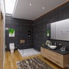 ALFI ABNP1224-BB 12Inch x 24Inch Brushed Black PVD Stainless Steel Vertical Double Shelf Shower Niche - 3 of 4
