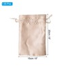 Unique Bargains Mini Smooth Soft Wedding Christmas Satin Bags with Drawstring 30 Pcs - 2 of 4