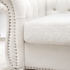Classic Chesterfield PU Leather Armchair, Tufted Accent Chair Club Chair with Rolled Arms & Nailhead Trim – ModernLuxe - 4 of 4