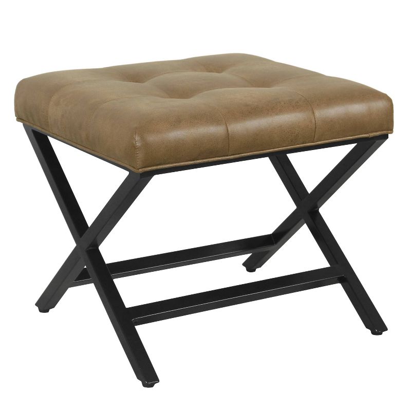 X-Design Bench Faux Leather Brown - HomePop, 1 of 12