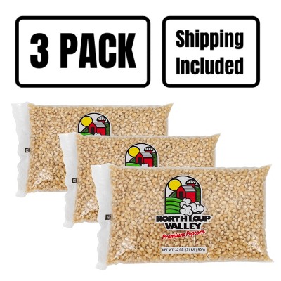 Popcorn County USA 2 lb White Un-Popped Popcorn Kernals - Pack of 3