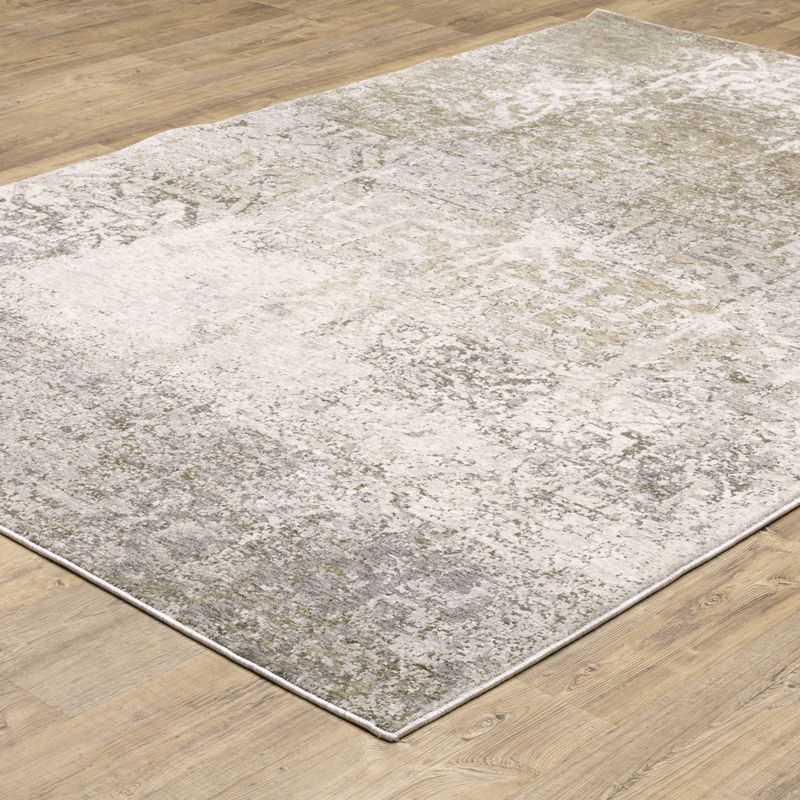 Nirvan Industrial Abstract Indoor Area Rug Ivory/Gray - Captiv8e Designs, 6 of 13