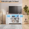Jojoka Farmhouse LED TV Stand with Power Outlet,Media Console Table for TV Up to 65 Inch - 3 of 4