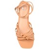 Journee Collection Womens Indee Ankle Wrap Low Block Heel Sandals Mocha 9.5 - 4 of 4