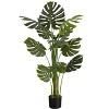 Sapphtopaz Artificial Monstera Tree with Pot, Artificial Tree with Natural Wood Trunk, Real Touch Room Decor for Home Office Foyer Porch - 2 of 4