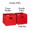 RiverRidge Kids' Corner Playroom Cabinet with 6 Toy Storage Cubbies and 3 Angled Shelves with 4 Fabric Bins - 4 of 4