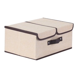 REGALWOVEN Collapsible Fabric Storage Bin with Handle and Lid for Shelves Closet - 1 of 4