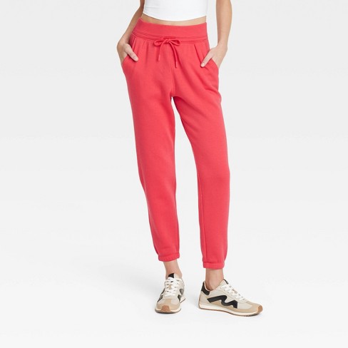 All red joggers online