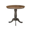 Eric Round Top Pedestal Table Hickory Brown - International Concepts - 2 of 4