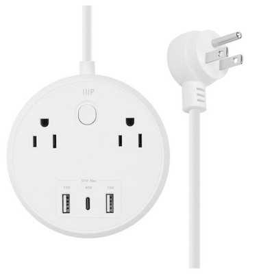 Ge 6' Power Pack Outlet Strip/3 Outlet Extension Cord Wall Adapter : Target