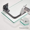 Racxily 2 Tier Glass Bathroom Shelf, Wall Mounted Organizers Storage Shelf, Floating Glass Shelves with Towel Holder - 4 of 4