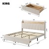 Full Size Bed Frame with Drawer, Upholstered Platform Bed Frame - 2 of 4