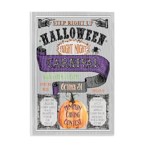 Stupell Industries Halloween Fright Night Carnival Sign Wall Plaque Art - 1 of 4