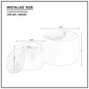 Round Storage Ottoman Coffee Table Footstool Set of 2 with Removable Top - 4 of 4