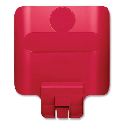 Rubbermaid Commercial Slim Jim Recycling Station Billboard, , Plastic, Red