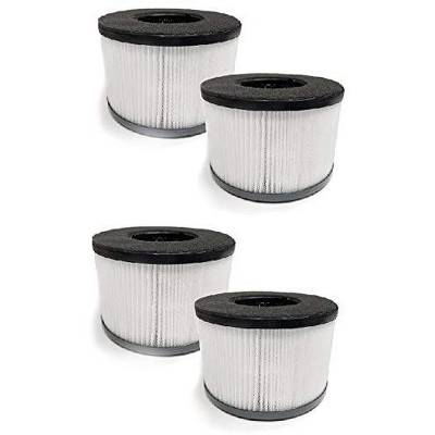 Nispira True HEPA Carbon Filter Replacement Compatible with Partu BS-03 HEPA Air Purifier, 4 Packs