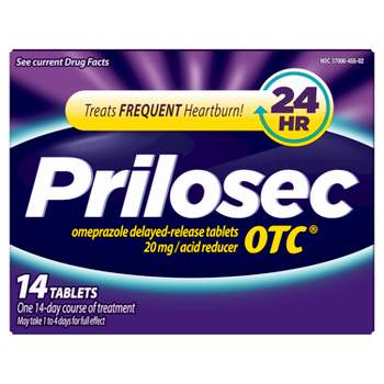Prilosec OTC Omeprazole 20mg Delayed-Release Acid Reducer for Frequent Heartburn Tablets