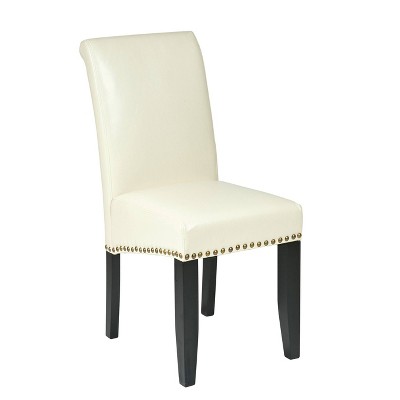 Parsons Nailhead Trim Dining Chair Cream - OSP Home Furnishings