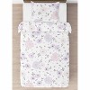 Sweet Jojo Designs Girl Twin Comforter Bedding Set Watercolor Floral Purple Pink and Grey 2pc. - 3 of 4