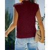 BLUEMING Sweater Vest for Women Summer Pullover Cap Sleeve Rib Knit Tops Mock Neck Sweater Tank Tops Sleeveless Summer Tops - 2 of 3