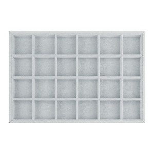 Unique Bargains Velvet Jewelry Drawer Trays with Removable Dividers - 1 of 4