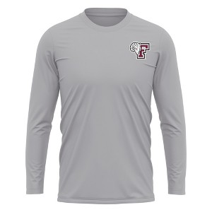 Fordham University Adult Sport Long Sleeve Left Chest Logo, Athletic Heather - 1 of 4
