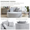 KWPZQEB 55.9¡± Oversized Round Sofa, Round Chaise Lounge Chair with 3 Pillows, Cloud Couch with Deep Seat, Upholstered Sofa Bed for Reading, Apartment - 3 of 4