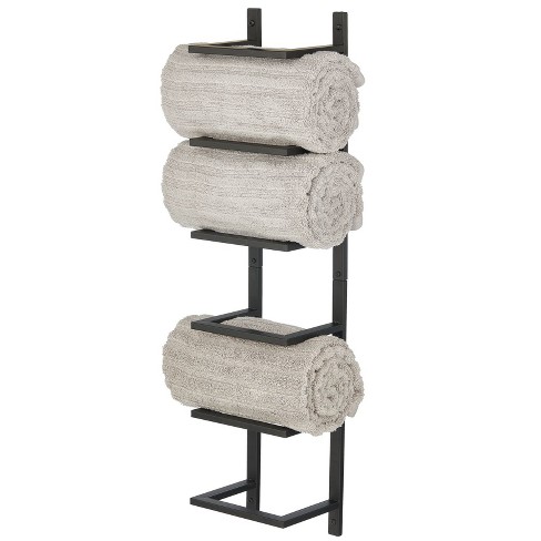 5 tier wall mounted towel rack black new arrivals