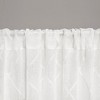 Gracie Mills Cyprian Diamond Embroidered Rod Pocket Top Sheer Window Curtain Panel - 2 of 2