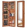 Kumasinova 47.5" Full Length Mirror with Jewelry Armoire Cabinet,Over the Door Mirror with LED Lights,Solid Wood Wall Mirror for Bedroom,Living Room - 4 of 4