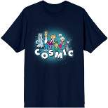 The Jetsons Cosmic Family Men's Navy Blue Graphic Tee
