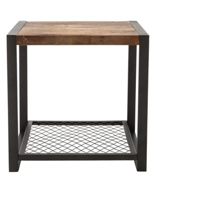 23" Soho Side Table Reclaimed Brown - Crawford & Burke