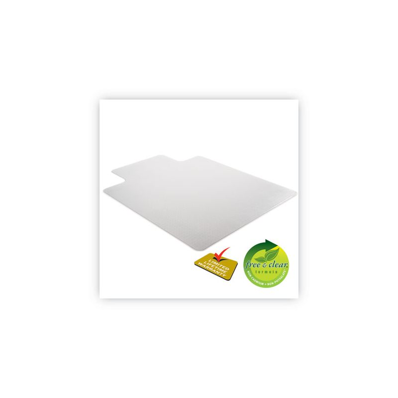 deflecto SuperMat Frequent Use Chair Mat, Med Pile Carpet, Roll, 36 x 48, Lipped, Clear, 5 of 8