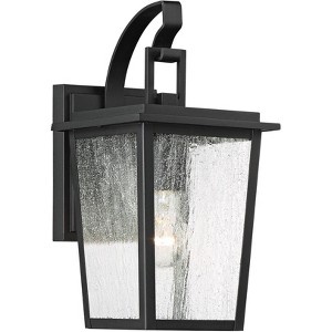 Minka Lavery Modern Outdoor Wall Light Fixture Sand Black 14 1/4" Clear Seeded Glass Shade for Post Exterior Deck Porch Yard Patio - 1 of 2
