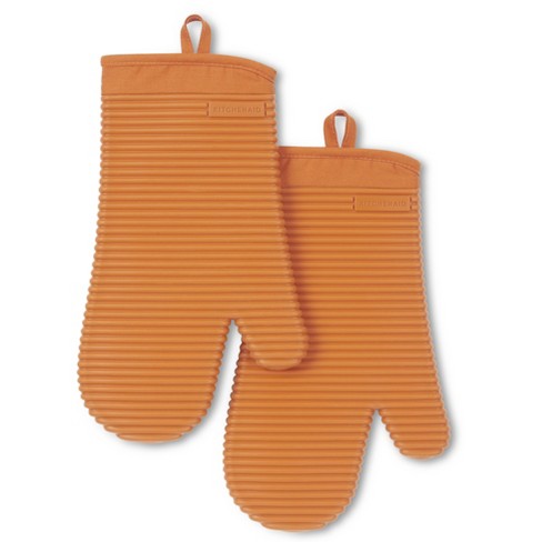 Kitchenaid 2pk Silicone Ribbed Oven Mitts : Target