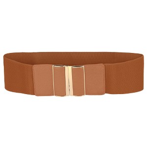 INSPIRE CHIC Women's Stretchy Vintage Wide Elastic Cinch Belt Waistband - 1 of 4