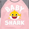 Girls' - Baby Shark - Baby Shark Shirt Tail Raglan Graphic T-shirt - 2 of 4