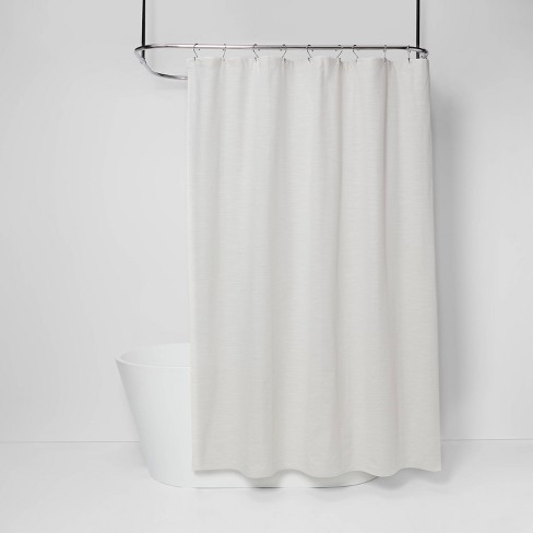 Solid Textured Shower Curtain Off White, Threshold Shower Curtains At Target