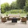 Crosley 5pc Bradenton Swivel Steel Outdoor Patio Fire Pit Furniture Set with Sunbrella - 3 of 4