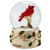Kurt Adler 100MM Cardinals With Tree Musical Water Globe - 2 of 4