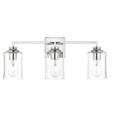 Elegant Lighting Ronnie 3 light Chrome and Clear Bath Sconce