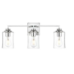 Elegant Lighting Ronnie 3 light Chrome and Clear Bath Sconce - 1 of 4