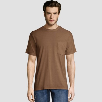 brown crew neck t shirt