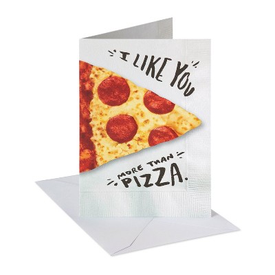 Birthday Card Pizza Photo with Napkin
