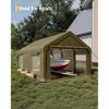 12 x 20ft Heavy-Duty Carport Canopy with Roll-Up Windows & DoorsThickened Wind Ropes, Ground Nails - 2 of 4