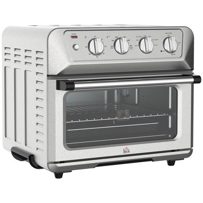 25 Quart Aluminum Countertop Air Fryer Convection Toaster Oven Combo Bake  1700W