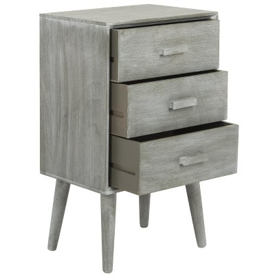 Pomona Slate Grey 3-Drawer Transitional Accent Table