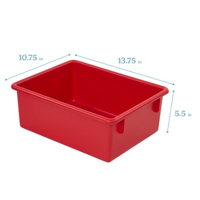 Assorted Multicolor Stackable Plastic Storage Bins for Kids